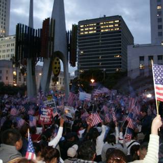 A Patriotic Crowd in the Metropolis