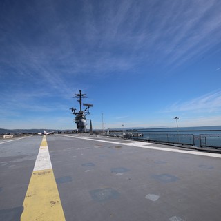Flight Deck of Historic USS Hornet Aircraft Carrier