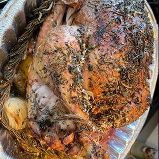 A Juicy Roasted Turkey for Thanksgiving Dinner