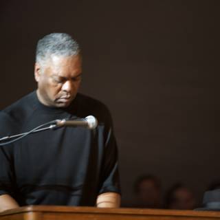 Booker T. Jones Addresses the Crowd