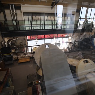 Industrial Brewing Facility Viewed from Mezzanine Level