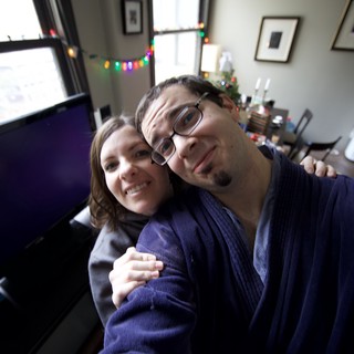Holiday Selfie with Penelope and Dave on Christmas