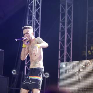 Tattoed Singer on Coachella Stage
