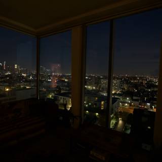 City Nightscape from Living Room Window
