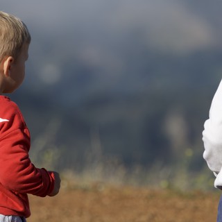 Two Young Boys Gazing Across Mount Diablo Valley
