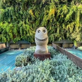 Serene Face Statue in the Heart of San Francisco Garden