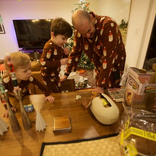 Family Christmas Morning Gingerbread House Activity