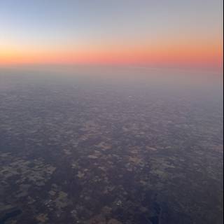 Aerial View of December Sunset