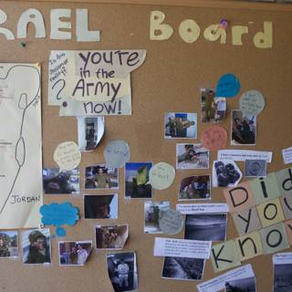 Artistic Collage of Israeli Board Sign and Posters