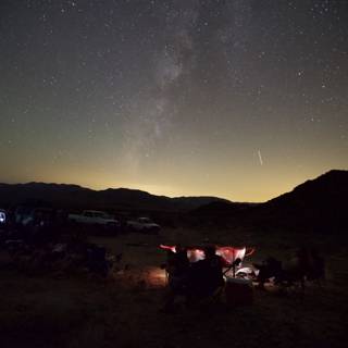 Campfire under a Starry Desert Sky