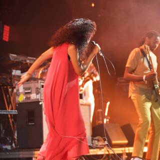 Red-Dressed Diva at the FYF Bullock 2015 Concert