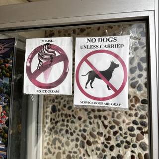 Double No Dogs Allowed Signs