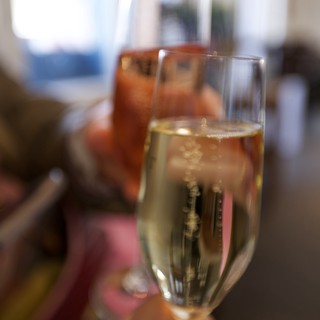 Celebratory Toast with Champagne and Cocktails