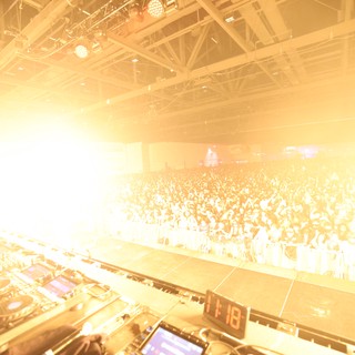 DJ Booth View Over Massive Wobbleland Festival Crowd
