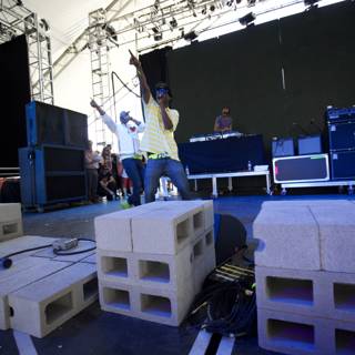 Stage Performance with Blocks and Cord
