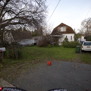 Overcast Evening at Rural Property with Barn