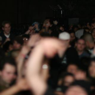 Blurred Nightlife Crowd at Rock Concert