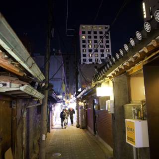 Moonlit Stroll through a Korean Alleyway