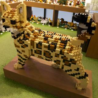 Handcrafted Lego Masterpiece: The Feline Sculpture