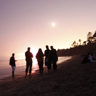 Sunset Silhouettes on the Montecito Beach