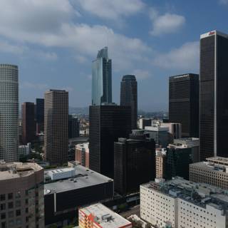 Cityscape of Los Angeles from High Rise Building