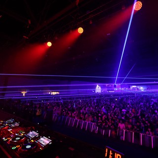 Laser-Drenched Crowd at Wobbleland 2026 Festival