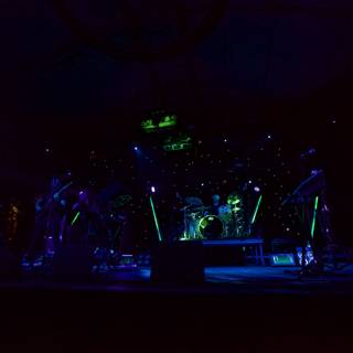 Green Lit Band Rocking Coachella Stage