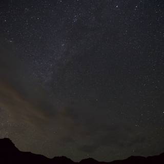 Awe-Inspiring Night Sky View of the Milky Way Above the Mountains