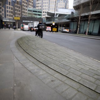 Urban Bench Perspective Along London Street