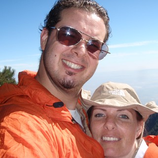 Couple Smiling at Summit of Mount Wilson