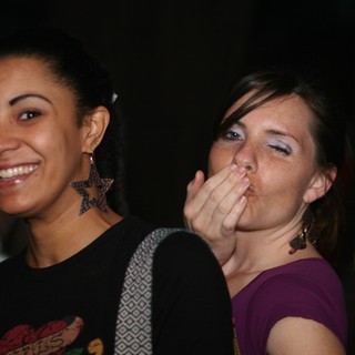 Two Women Laughing at a Nightlife Event 2006