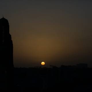 Twilight Over Cairo's Clock Tower