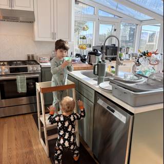 Morning Mischief in the Kitchen