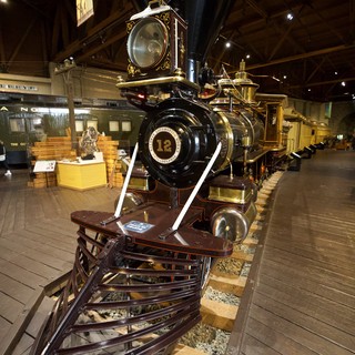 Vintage Steam Locomotive Number 12 on Museum Display