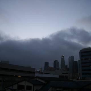 Skyscrapers Pierce Through the Clouds in LA