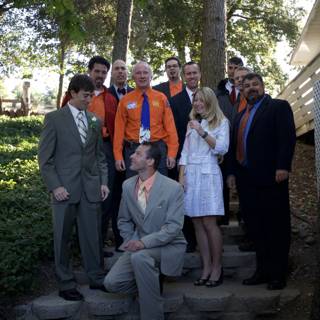 The Truitt Wedding Party on the Steps