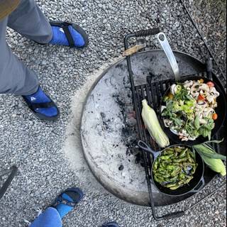 Grilling Outdoors with Family