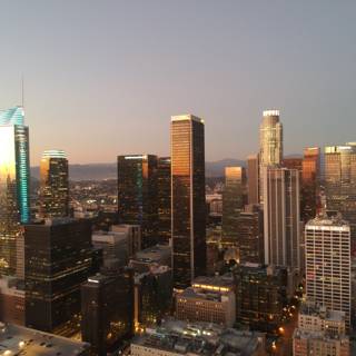 The Majestic Los Angeles Skyline at Sunset