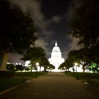 Nighttime View of the Capitol Building