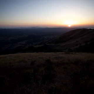 Golden Sunset Over Rolling Hills from Mount Diablo