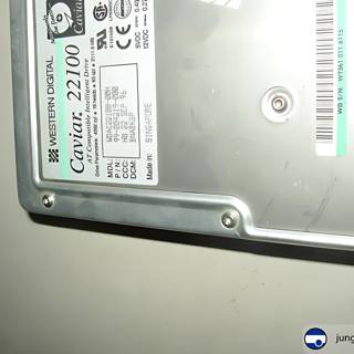 Vintage Hard Drive with Sticker