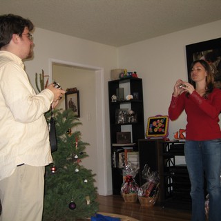 Christmas Day Wii Gaming Competition Between Friends