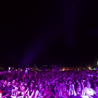 Nighttime Crowd at Coachella Rock Concert