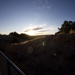 Sunset View from Train Through Desert Canyon