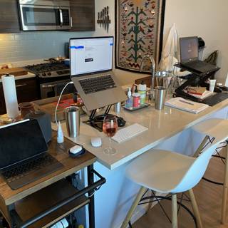 Home Office in the Heart of the Kitchen