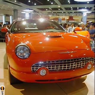 Eye-Catching Orange Sports Car on Display at LA Auto Show 2002