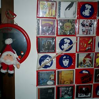 Santa Claus on CD Wall
