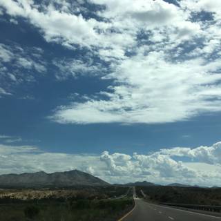 Cloudy Highway in the Mojave Desert