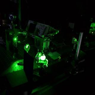 Green Laser Illuminates Metal Concert Table