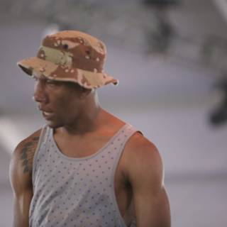 Pharrell Wears Iconic Sun Hat at Coachella 2013